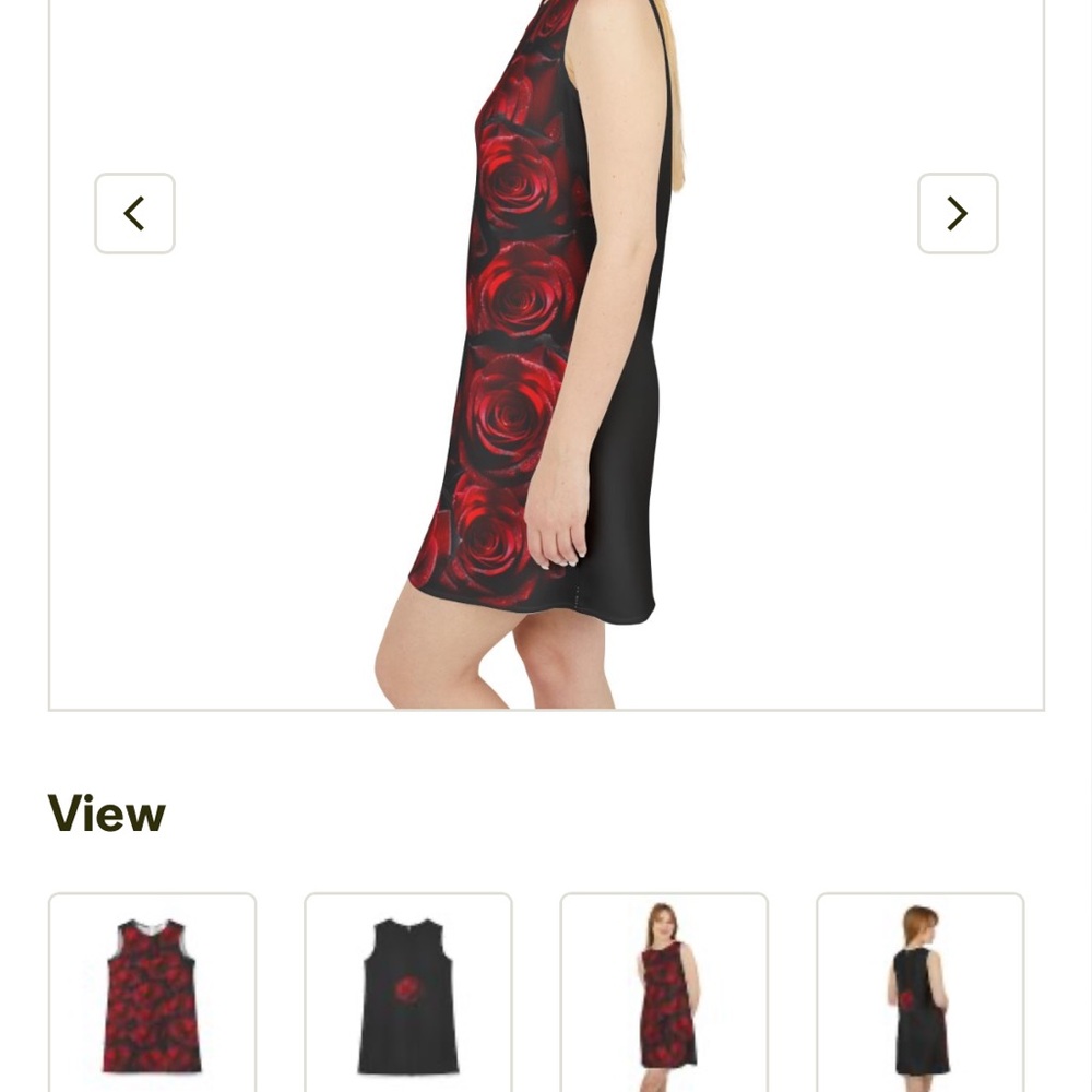 Red Roses are Love Dress New with tags